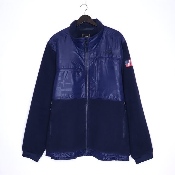 THE NORTH FACE Denali Fleece Jacket Navy Polartec Softshell Long Sleeve Men's XL - Picture 1 of 9
